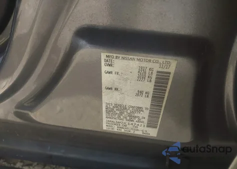 2018 Nissan Altima 2.5 Sr z USA, uszkodzony, nr VIN 1N4AL3AP2JC147421